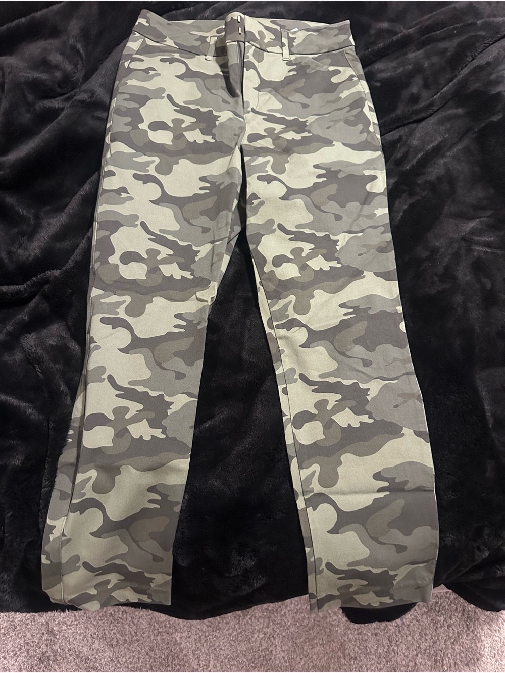 Old Navy Grey Green Camo Straight-Leg Pants